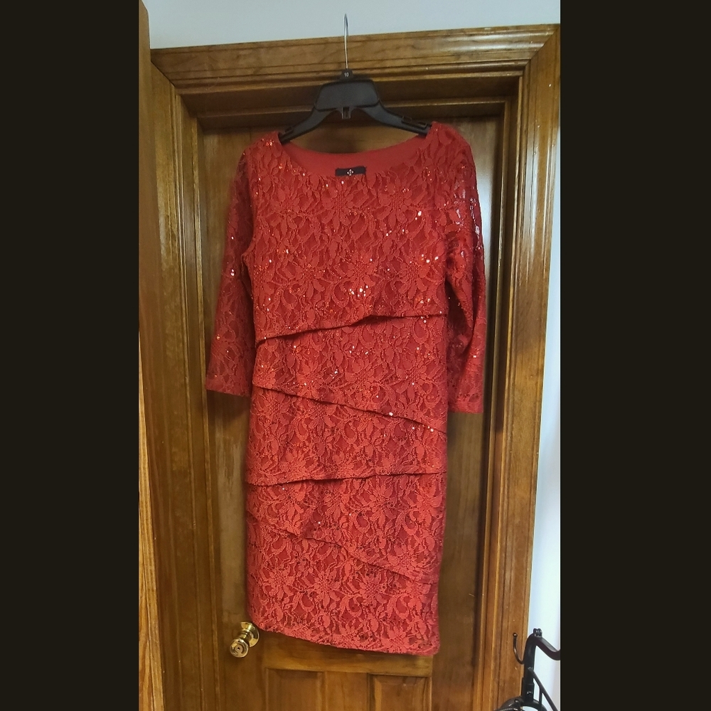 Beautiful red dress with sequence